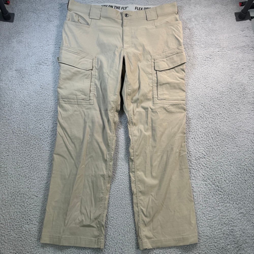 Duluth Trading Co Dry On The Fly Flex Cargo Pants Khaki Relaxed Fit 42x31 Mens
